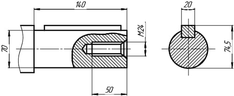 Ч2-80-160 выходной вал цилиндрический с внутренней резьбой.jpg
